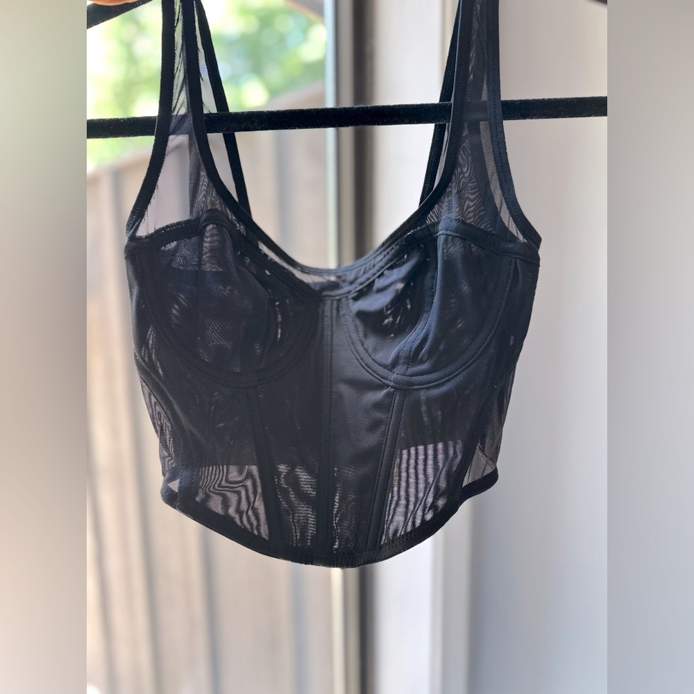 SOLD Anthropologie Mesh Corset Top